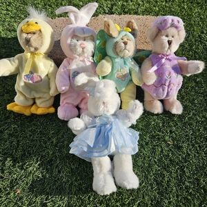 Springtime Animal Collection LOT OF 5 STUFFED ANIMALS Spring Easter Holiday
